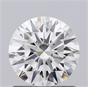 Lab Grown Diamond 1.09 Carats, Round with Ideal Cut, G Color, VVS2 Clarity and Certified by IGI