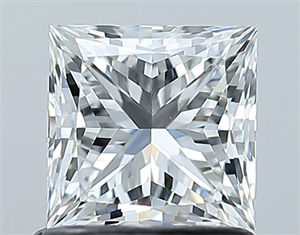 Picture of Natural Diamond 1.01 Carats, Princess with  Cut, F Color, VS2 Clarity and Certified by GIA