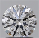 Lab Grown Diamond 1.07 Carats, Round with Ideal Cut, D Color, VVS1 Clarity and Certified by IGI