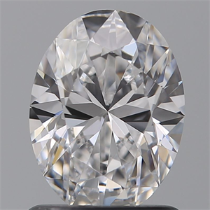 Picture of Natural Diamond 1.04 Carats, Oval with  Cut, D Color, IF Clarity and Certified by GIA