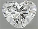Natural Diamond 0.43 Carats, Heart with  Cut, F Color, SI1 Clarity and Certified by GIA