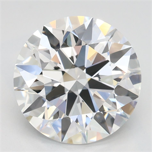 Picture of Lab Grown Diamond 3.16 Carats, Round with Ideal Cut, D Color, IF Clarity and Certified by IGI