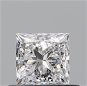 Diamante Natural 0.52 quilates, Princesa , Color F, claridad SI1 y certificado GIA