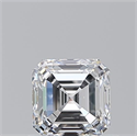Natural Diamond 0.72 Carats, Asscher with  Cut, D Color, VS2 Clarity and Certified by GIA