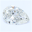 Natural Diamond 1.08 Carats, Pear with  Cut, J Color, SI1 Clarity and Certified by GIA