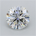 Lab Grown Diamond 1.52 Carats, Round with Ideal Cut, G Color, VVS2 Clarity and Certified by IGI
