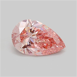 Picture of Lab Grown Diamond 1.70 Carats, Pear with  Cut, Fancy Vivid Pink Color, VS2 Clarity and Certified by IGI