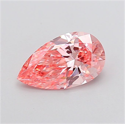 Picture of Lab Grown Diamond 1.54 Carats, Pear with  Cut, Fancy Vivid Pink Color, VS1 Clarity and Certified by IGI