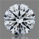Lab Grown Diamond 1.06 Carats, Round with Ideal Cut, D Color, VS2 Clarity and Certified by IGI