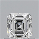 Natural Diamond 0.59 Carats, Asscher with  Cut, F Color, VVS1 Clarity and Certified by GIA
