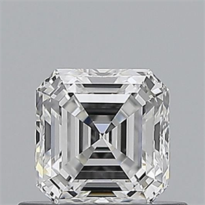 Picture of Natural Diamond 0.59 Carats, Asscher with  Cut, F Color, VVS1 Clarity and Certified by GIA