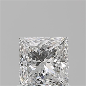 Picture of Natural Diamond 0.72 Carats, Princess with  Cut, E Color, VVS2 Clarity and Certified by GIA