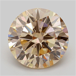 Picture of Lab Grown Diamond 4.00 Carats, Round with Very Good Cut, Fancy Light Brown Color, VS2 Clarity and Certified by IGI