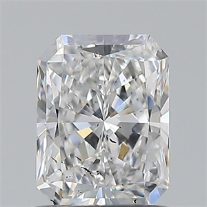 Picture of Natural Diamond 0.90 Carats, Radiant with  Cut, E Color, SI2 Clarity and Certified by GIA