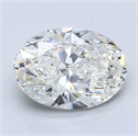 Natural Diamond 2.51 Carats, Oval with  Cut, H Color, VS2 Clarity and Certified by GIA
