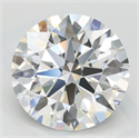 Lab Grown Diamond 3.29 Carats, Round with Excellent Cut, D Color, IF Clarity and Certified by GIA