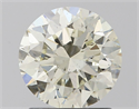 Natural Diamond 1.52 Carats, Round with Excellent Cut, K Color, SI1 Clarity and Certified by IGI