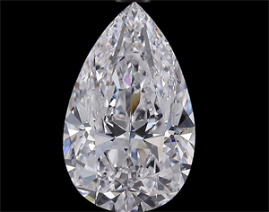 Picture of Natural Diamond 3.11 Carats, Pear with  Cut, D Color, VVS2 Clarity and Certified by GIA