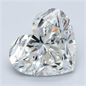 Natural Diamond 5.02 Carats, Heart with  Cut, H Color, VS2 Clarity and Certified by GIA