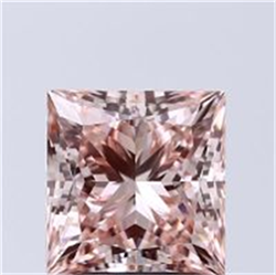 Picture of Lab Grown Diamond 3.01 Carats, Princess with  Cut, Fancy Intense Pink Color, VS2 Clarity and Certified by IGI