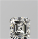 Natural Diamond 0.91 Carats, Asscher with  Cut, I Color, VVS2 Clarity and Certified by GIA