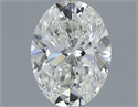 Natural Diamond 0.70 Carats, Oval with  Cut, H Color, VVS2 Clarity and Certified by IGI