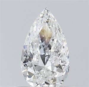 Picture of Natural Diamond 0.40 Carats, Pear with  Cut, F Color, SI2 Clarity and Certified by GIA