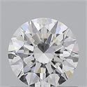 Natural Diamond 0.72 Carats, Round with Excellent Cut, D Color, VS2 Clarity and Certified by GIA