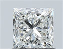 Natural Diamond 1.01 Carats, Princess with  Cut, H Color, VS2 Clarity and Certified by GIA