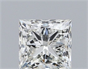 Natural Diamond 0.51 Carats, Princess with  Cut, J Color, VVS2 Clarity and Certified by GIA