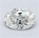 Diamante Natural 3.01 quilates, Ovalado , Color H, claridad SI1 y certificado GIA