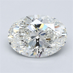 Foto Diamante Natural 3.01 quilates, Ovalado , Color H, claridad SI1 y certificado GIA de