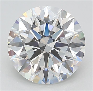 Picture of Lab Grown Diamond 2.18 Carats, Round with Ideal Cut, D Color, IF Clarity and Certified by IGI