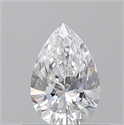 Natural Diamond 0.51 Carats, Pear with  Cut, D Color, VVS2 Clarity and Certified by GIA