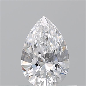Picture of Natural Diamond 0.51 Carats, Pear with  Cut, D Color, VVS2 Clarity and Certified by GIA