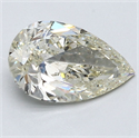 Natural Diamond 1.70 Carats, Pear with  Cut, M Color, SI2 Clarity and Certified by GIA