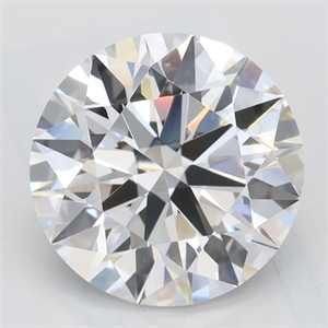 Picture of Lab Grown Diamond 2.44 Carats, Round with Excellent Cut, D Color, VVS1 Clarity and Certified by GIA