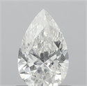Natural Diamond 0.60 Carats, Pear with  Cut, G Color, SI2 Clarity and Certified by IGI