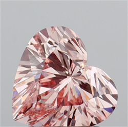 Picture of Lab Grown Diamond 1.51 Carats, Heart with  Cut, Fancy Intense Pink Color, VS2 Clarity and Certified by IGI