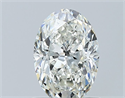 Natural Diamond 1.00 Carats, Oval with  Cut, H Color, VS2 Clarity and Certified by GIA