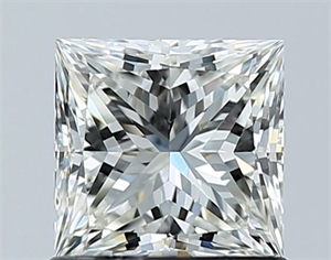 Picture of Natural Diamond 1.02 Carats, Princess with  Cut, I Color, VVS2 Clarity and Certified by GIA