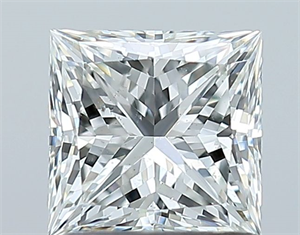 Picture of Natural Diamond 1.02 Carats, Princess with  Cut, H Color, SI1 Clarity and Certified by GIA