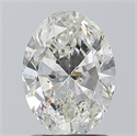 Natural Diamond 1.50 Carats, Oval with  Cut, I Color, SI1 Clarity and Certified by GIA