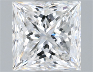 Picture of Natural Diamond 0.70 Carats, Princess with  Cut, E Color, VS1 Clarity and Certified by GIA
