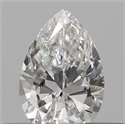 Natural Diamond 0.14 Carats, Pear with  Cut, G Color, VS2 Clarity and Certified by IGI