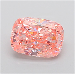 Picture of Lab Grown Diamond 4.28 Carats, CUSHION MODIFIED with  Cut, Fancy Vivid Pink Color, VVS2 Clarity and Certified by IGI