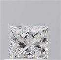 Natural Diamond 0.40 Carats, Princess with  Cut, D Color, VS2 Clarity and Certified by GIA