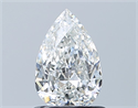 Natural Diamond 0.69 Carats, Pear with  Cut, F Color, VVS2 Clarity and Certified by GIA