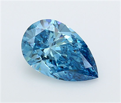 Picture of Lab Grown Diamond 2.00 Carats, Pear with  Cut, Fancy Vivid Blue Color, VVS2 Clarity and Certified by IGI