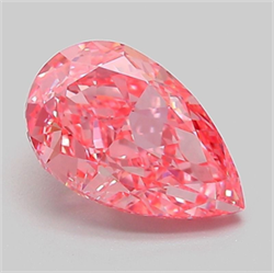 Picture of Lab Grown Diamond 2.08 Carats, Pear with  Cut, Fancy Vivid Pink Color, VVS2 Clarity and Certified by IGI